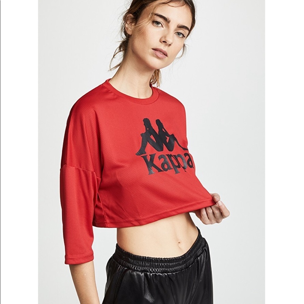 NEW • Kappa • Anak Mesh Cropped Tee Red Small